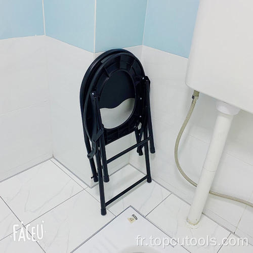 Chaise percée de toilette assistée pliable